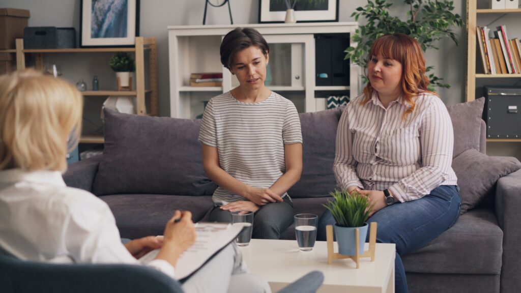 A family meeting with an iCare4U care coordinator to plan their support